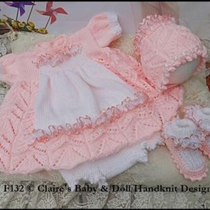 ‘Baby Alice’ Dress Set 16-22” doll/preemie-3m+ baby