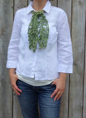 Tropical Leaves Skinny Scarf