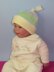 Baby Double Cuff Marble Topknot Beanie Hat