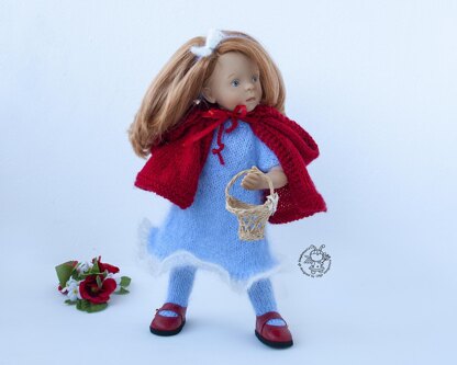 Outfit Red and blue for 13" dolls