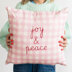 Cotton Clara Joy & Peace Christmas Cushion Printed Embroidery Kit - 47cm x 47cm