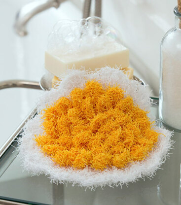 Flower Bath Scrub in Red Heart Scrubby - LW4505 - Downloadable PDF