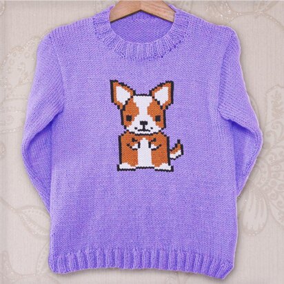 Intarsia - Chinese Zodiac - Dog Chart & Childrens Sweater