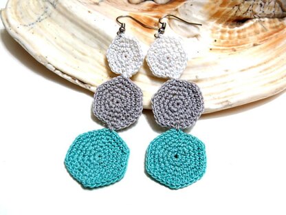 Hexagon earrings