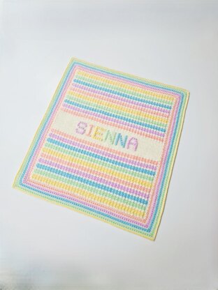 EASY Personalised Summer Rainbow Baby Blanket