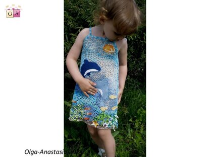 Crochet lace tunic for girls