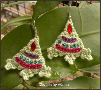 Boho Crochet Triangle Earrings Pattern Fern Mountain