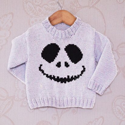 Intarsia - Skellington Face Chart - Childrens Sweater
