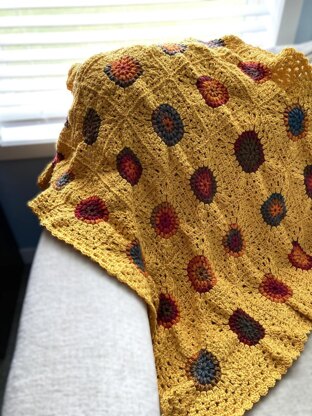 Sunburst Garden Modern Granny Throw