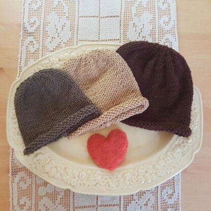 Simple Roll Brim Baby Beanie