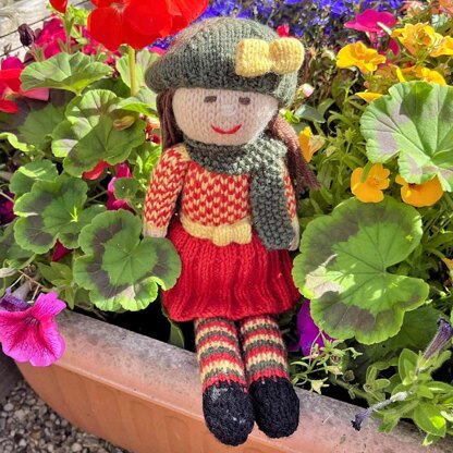 Aster Rag Doll Knitting Pattern - Toy Knitting Pattern