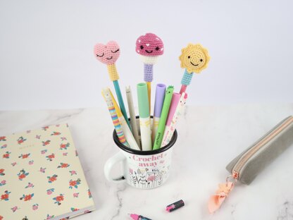 Sunshine, Mushroom & Heart Pencil Toppers