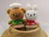 Mini Miffy Bunny & Boris Bear Keychain Crochet Pattern Bundle| Amigurumi Animal Set| Beginner Friendly PDF
