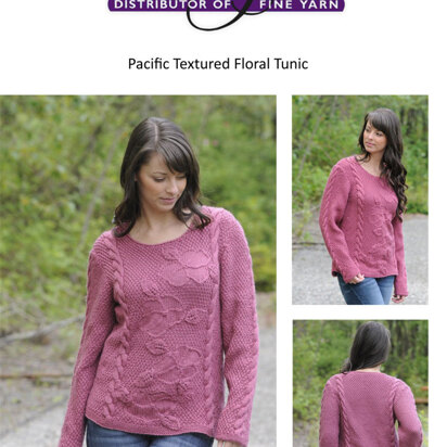 Textured Floral Tunic Cascade Pacific - W369