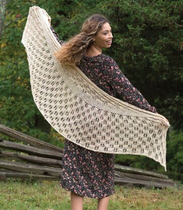 Clew Shawl in Berroco Quinoa - 395-1 - Downloadable PDF