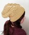 Sunny Spiral cabled slouchy hat