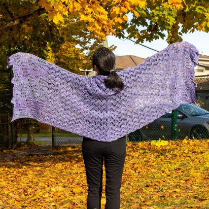 Flowering Victorian Lace Wrap - knitting pattern