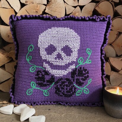 Skulls and Roses Cushion