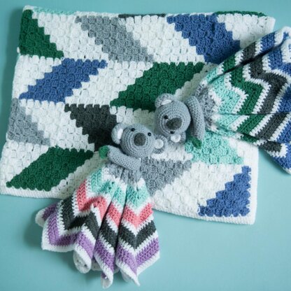 Herringbone crochet baby online blanket