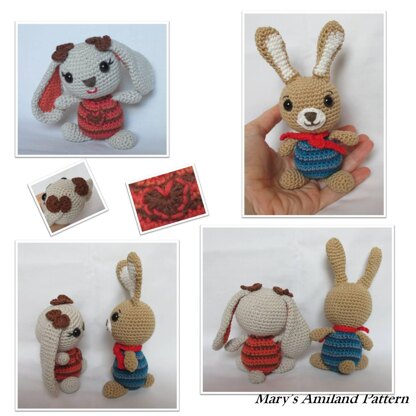 Amigurumi Girl and Boy Bunnies The Amis