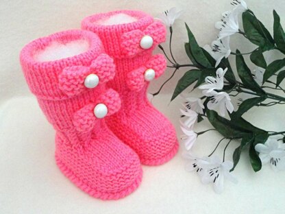 Knitting PATTERN Cute Baby Set Baby Shoes and Hat