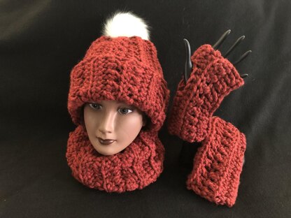 Twisted Flair Ribbed Hat Set