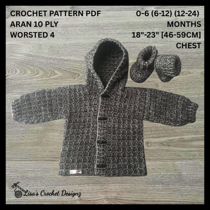 Mason Baby Hoodie and Booties Set