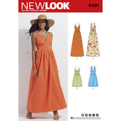 New Look 6500 Misses Dress with Neckline, Sleeve, and Pocket