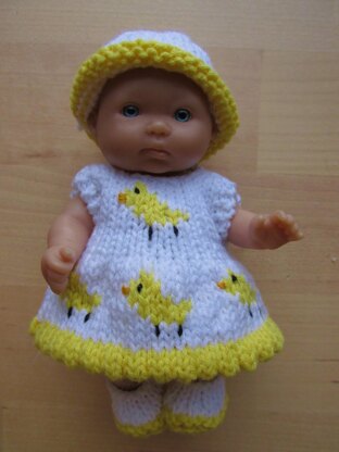 5" Berenguer Easter Chick Dress Pattern