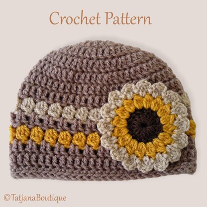 Sunflower Baby Hat