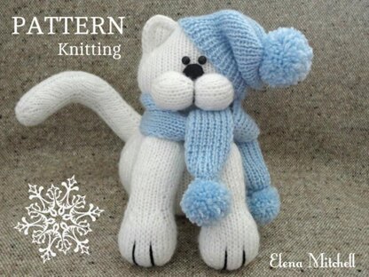 Knitting PATTERN Children Toy Cat Animal,