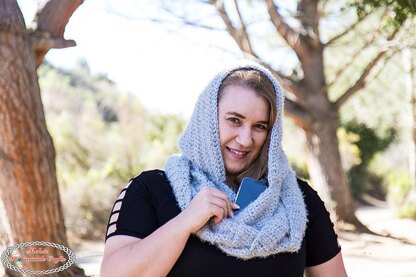 Hooded Infinity Scarf with Pockets