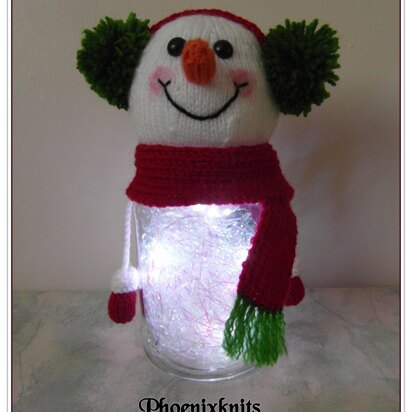 Snowman jar or light