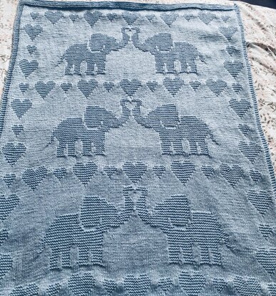 Loved up Elephants Blanket