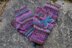 Flowering fingerless mittens