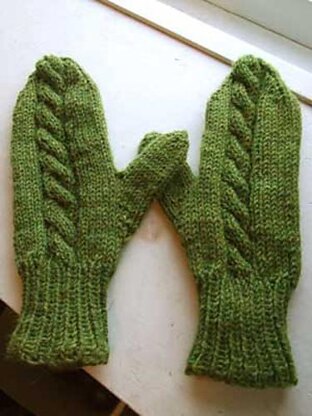 Easy Cable Mittens