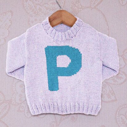 Intarsia - Letter P Chart - Childrens Sweater