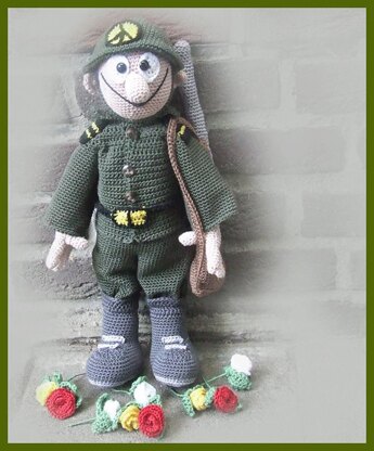 Soldier Peace amigurumi doll