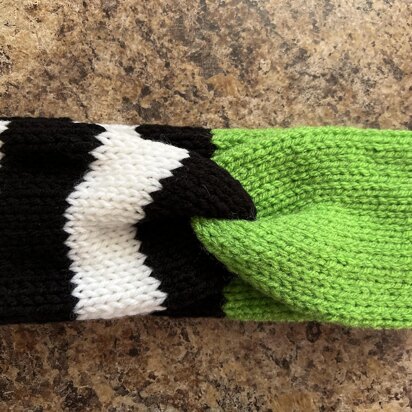 Beetlejuice Inspired Ear Warmer