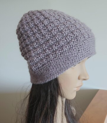 Surrey - Family textured beanie with garter brim