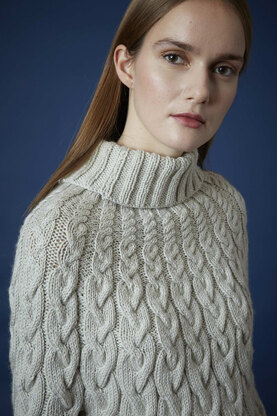 Gudrun Jumper - Knitting Pattern For Women in Debbie Bliss Cashmerino Aran