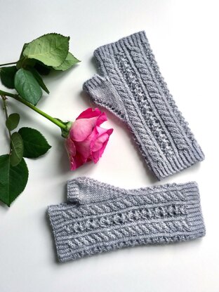 Beaded Fingerless Mitts