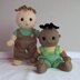Dungarees set Betsy and Ben dolls