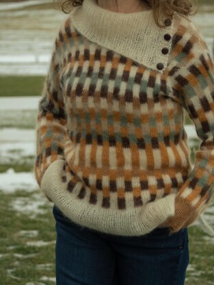 Sugar Wafer Mohair Pullover Sweater