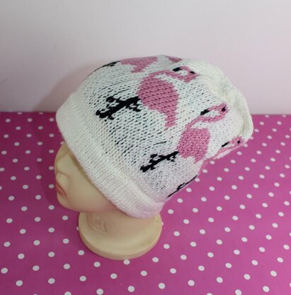 Flamingo Ski Beanie Hat CIRCULAR