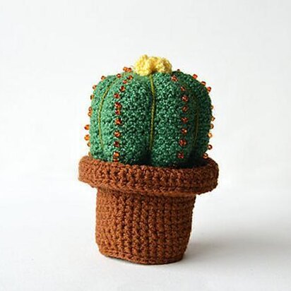 Small Cactus - Ball Cactus - Cute Green Cactus - Crochet Cactus - Crochet Plant - Plant Home Decor - DIY Plant - CROCHET PATTERN no.164