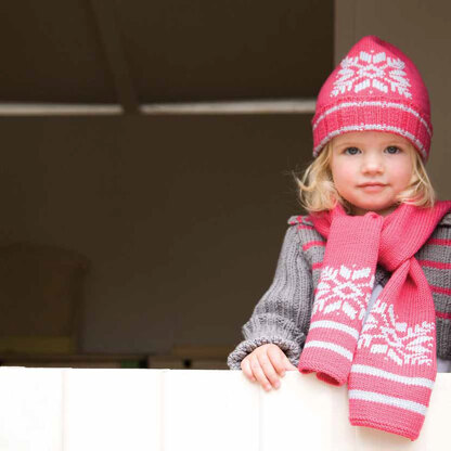 "Hat And Scarf" - Hat Knitting Pattern For Babies in MillaMia Naturally Soft Merino