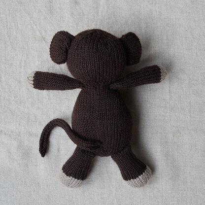 Gansey Style Baby Blanket & Monkey - in Debbie Bliss Cashmerino Aran & Baby Cashmerino