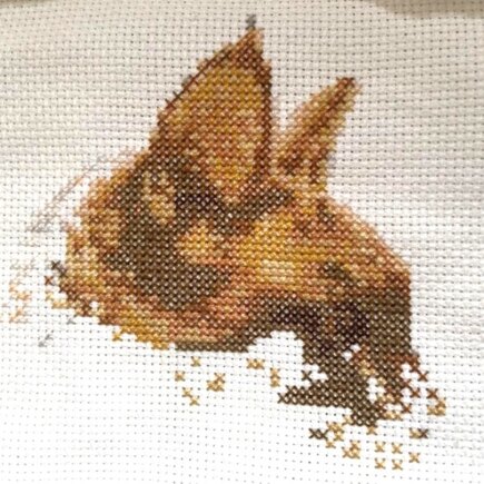Cat Silhouette:  Orange - Counted Cross-stitch #4