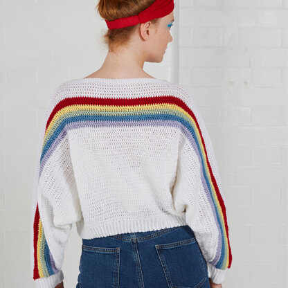 Band of Colour Top - Free Crochet Pattern For Women in Paintbox Yarns Baby DK